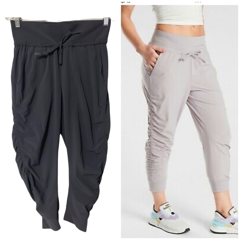 Athleta Attitude Crop Pant, Gray color Knit waistband for ease of movement B10 - Picture 2 of 15